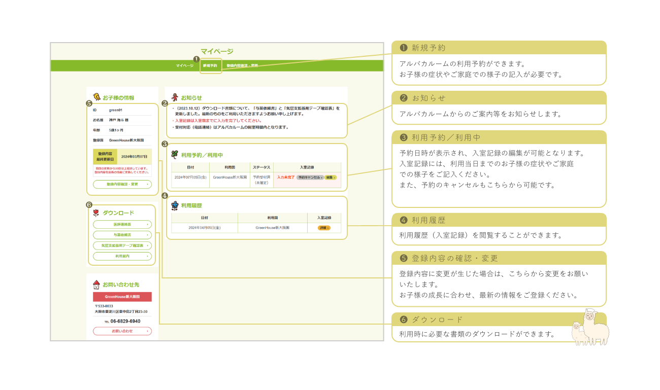 マイページのご利用について